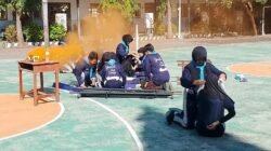 PMR SMPN 10 Jember gelar Simulasi Pertolongan Pertama Saat Kebakaran