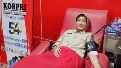 Peringati HUT KORPRI ke 54, ASN Polresta Sidoarjo Lakukan Donor Darah